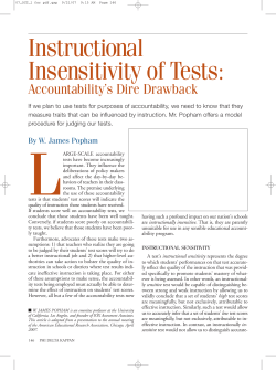 Instructional Insensitivity of Tests