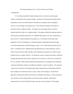 The Iranian Hostage Crisis: A War of Words, not Worlds