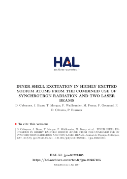 inner shell excitation in highly excited sodium atoms from the