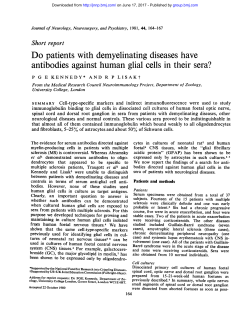 Do patients with demyelinating diseases have