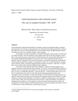 Paper for the Economic History Society Annual Conference