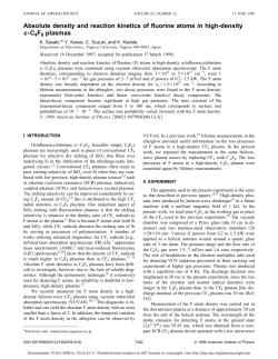 Absolute density and reaction kinetics of fluorine atoms in high