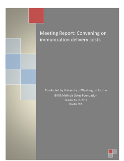 Meeting Report: Convening on immunization