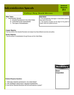 Industrialization Spreads