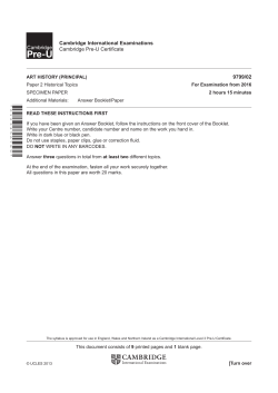 2016 Specimen Paper 2