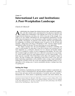 International Law and Institutions: A Post