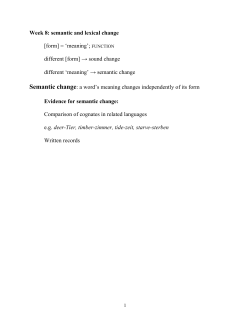 Semantic change - UCSB Linguistics