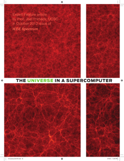 THE UNIVERSE IN A SUPERCOMPUTER