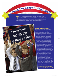 Calling the Constitution`s Bluff