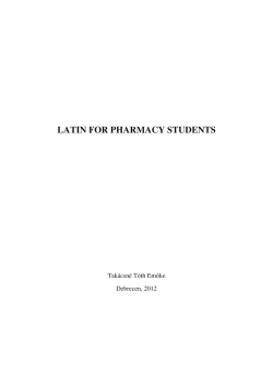 latin for pharmacy students