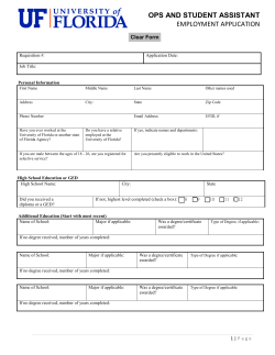 ops and student assistant employment application