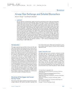 Airway Gas Exchange and Exhaled Biomarkers