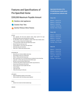 Features and Specifications of Pre-Specified Home
