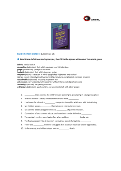 Supplementary Exercises (Lessons 31-35)