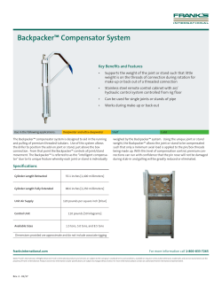 Backpacker&trade; Compensator System