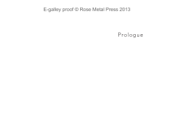 Read an Excerpt&hellip; - Rose Metal Press