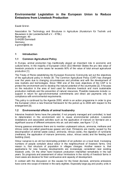 Environmental Legislation in the European