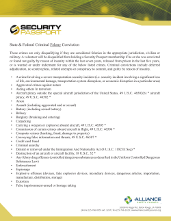 Security Passport Felony Conviction - Baton Rouge