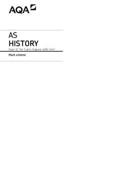 AS History Specimen mark scheme Paper 1C