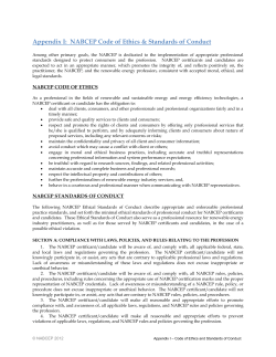 NABCEP`s Code of Ethics