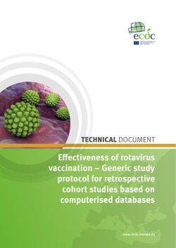 Effectiveness of rotavirus vaccination &ndash; Generic - ECDC