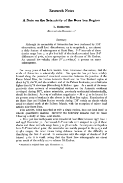 A Note on the Seismicity of the Ross Sea Region