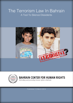 The Terrorism Law In Bahrain - Bahrain Center for Human Rights