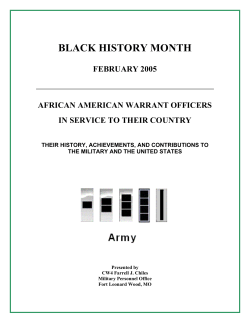 African American Warrant Officers In Service to Their Country