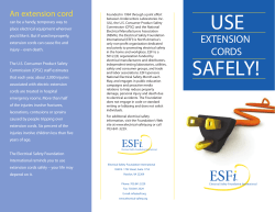 An extension cord USE - Electrical Safety Foundation International