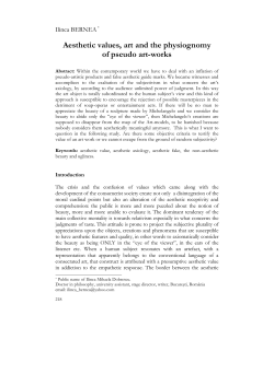 Aesthetic values, art and the physiognomy of pseudo