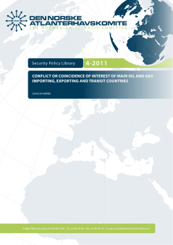 ConfliCt or CoinCidenCe of interest of Main oil and Gas iMportinG