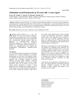 Abdomino-scrotal hydrocele in 35 years old: A case report Tiwary