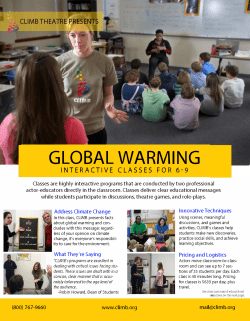 GLOBAL WARMING - CLIMB Theatre