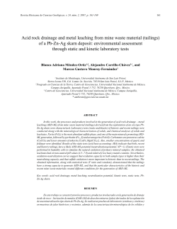 Acid rock drainage and metal leaching from mine waste material
