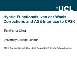 Hybrid Functionals, van der Waals Corrections and ASE