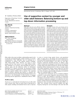 Use of supportive context by younger and older adult listeners