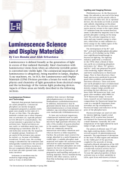 Luminescence Science and Display Materials