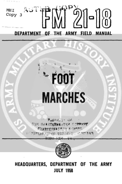 FM 21-18 ( Foot Marches ) 1958