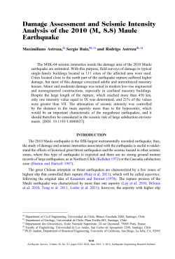 Damage Assessment and Seismic Intensity Analysis of the 2010