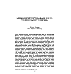 liberal egalitarianism, basic rights, and free market