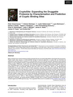 CryptoSite: Expanding the Druggable Proteome by