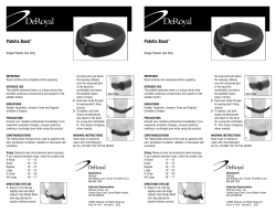 DeRoyal Patella Band Product Insert