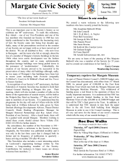 Spring Newsletter - Margate Civic Society