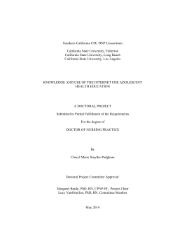 Knowledge and Use of the Internet for Adolescent Health Education