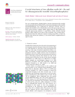 Crystal structures of two alkaline earth (M = Ba and Sr