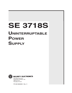 SE 3718S - Honeywell Integrated Security