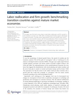 Labor reallocation and firm growth: benchmarking transition