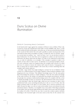 Duns Scotus on Divine Illumination