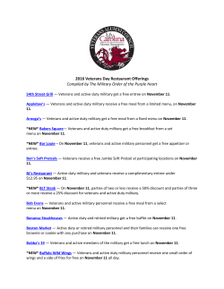 2016 Veterans Day Restaurant Offerings Compiled by The Military