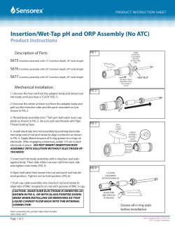 Insertion-Wet Tap Assembly Installation Instructions